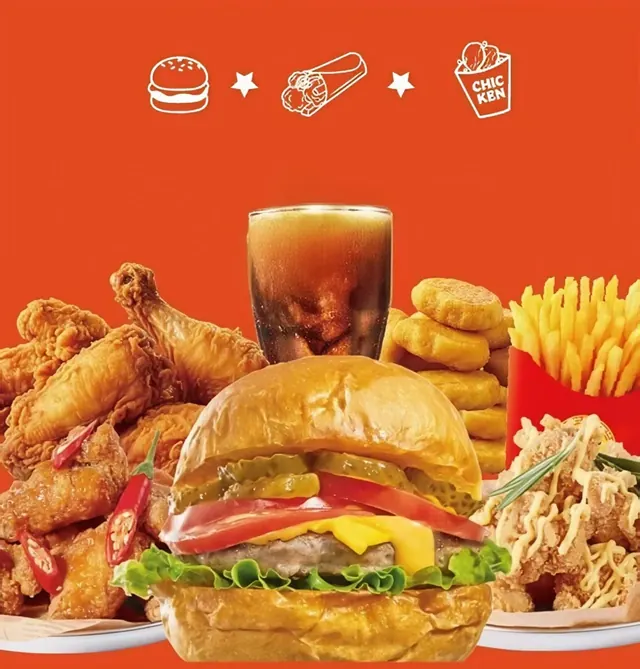 Frydom 炸鸡汉堡薯条组合